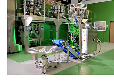 Automatic Vertical Form Fill and Seal (VFFS) bagging equipment.